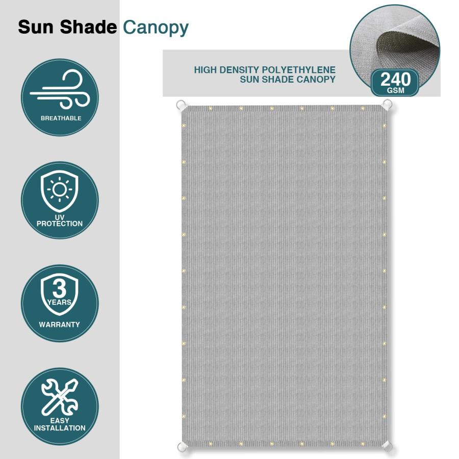 【並行輸入品】ECOOPTS 10'x28' Sun Shade Sail Straight Edge Sun Shade Canopy wiの画像