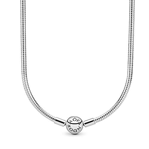 パンドラ シルバースネークチェーンネックレス 並行輸入品】Pandora クラシックスネークチェーンチャームネックレス