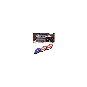 【並行輸入品】XMUINT 3色ストライプグリルエンブレム カーバッジ トラックラベル トヨタ タコマ 4Runner タンドラ セコイア Raの画像