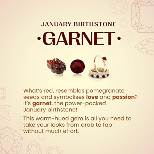 【並行輸入品】Angara Natural Garnet Solitaire Pendant Necklace for Women, Girlの画像