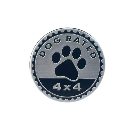 【並行輸入品】Dog Badge Rated Emblem 4 x 4 Metal Automotive Badge 3D Trim Fendの画像