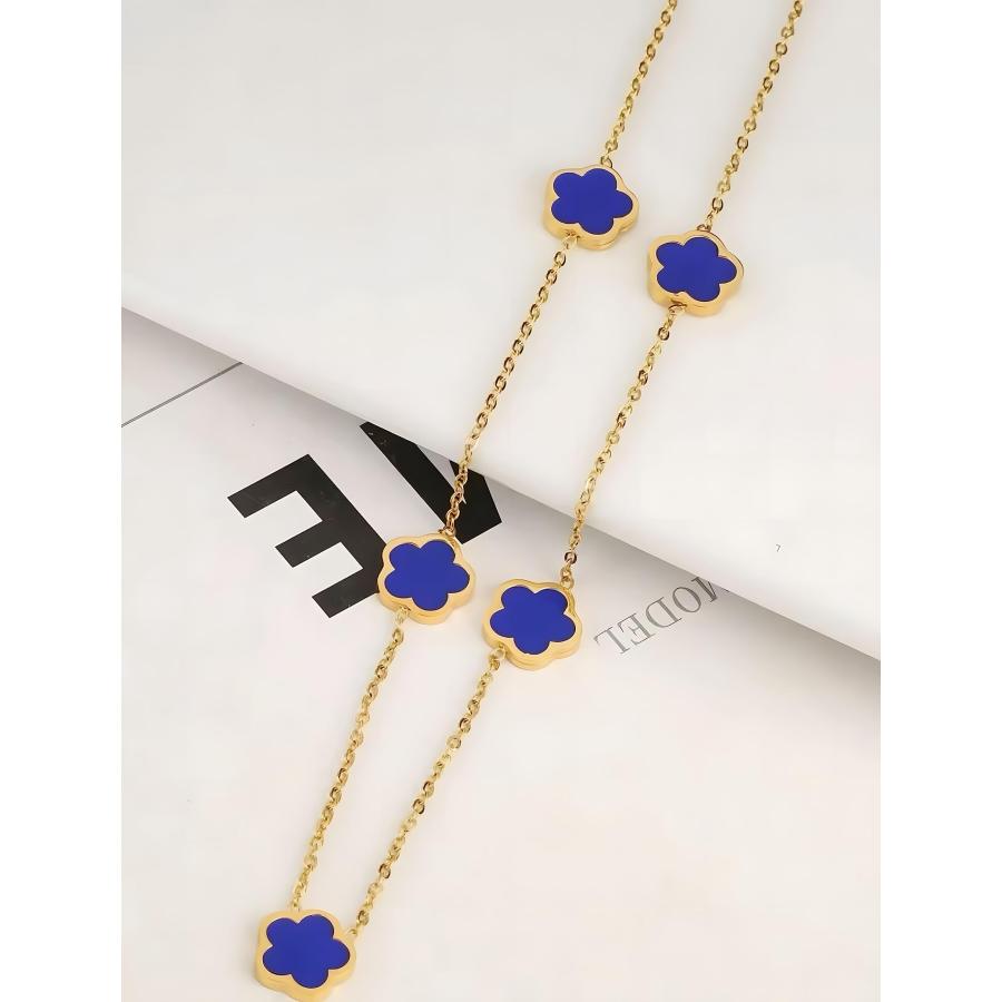 【並行輸入品】RAFYZY ラッキークローバー 18Kゴールドメッキ クローバーネックレス ブレスレット イヤリング レディース ファッション_6