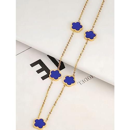 【並行輸入品】RAFYZY ラッキークローバー 18Kゴールドメッキ クローバーネックレス ブレスレット イヤリング レディース ファッション_7