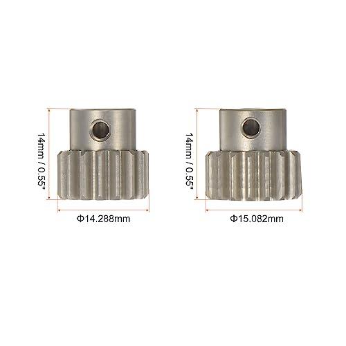 【並行輸入品】HARFINGTON 32P 7075 アルミピニオンモーターギアセット 2個 16T 17T 1/8インチRCモーターシャフト