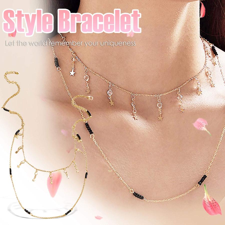 【並行輸入品】Cute Y Necklaces for Women Dainty And Star Five pointed Bead Wo_9