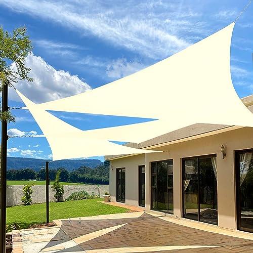 【並行輸入品】Artpuch 24'x24'x24' Customize Cream Sun Shade Sail UV Block 185の画像