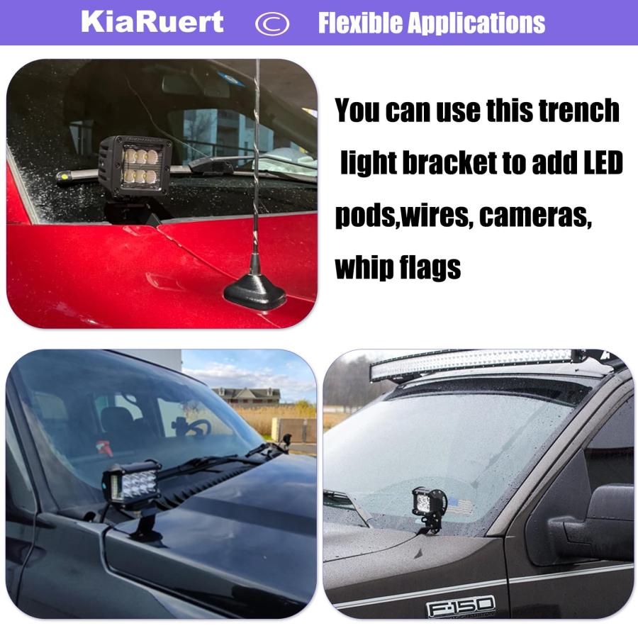 【並行輸入品】KiaRuert Hood Ditch Light mounts，A Pillar Spotlight Light Bracke_9