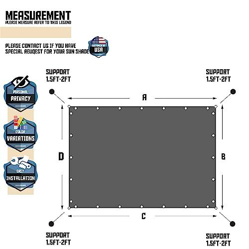 【並行輸入品】TANG Sunshades Depot 11' x 20' Sand Patio Rectangle Heavy Duty Sの画像