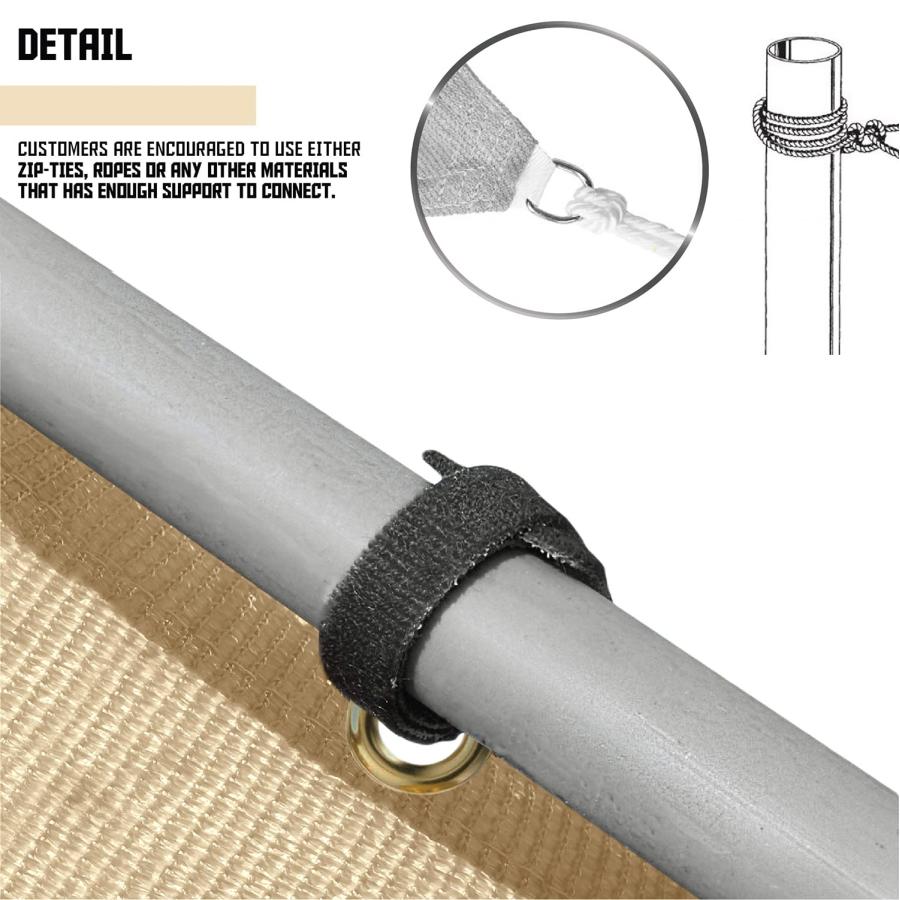 【並行輸入品】TANG Sunshades Depot 11' x 20' Sand Patio Rectangle Heavy Duty Sの画像