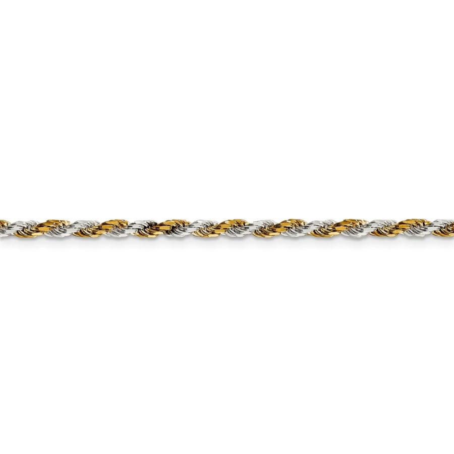 【並行輸入品】Solid 925 Sterling Silver & Vermeil 2.5mm Diamond Cut Rope Chain_3