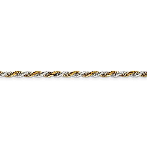 【並行輸入品】Solid 925 Sterling Silver & Vermeil 2.5mm Diamond Cut Rope Chain_4