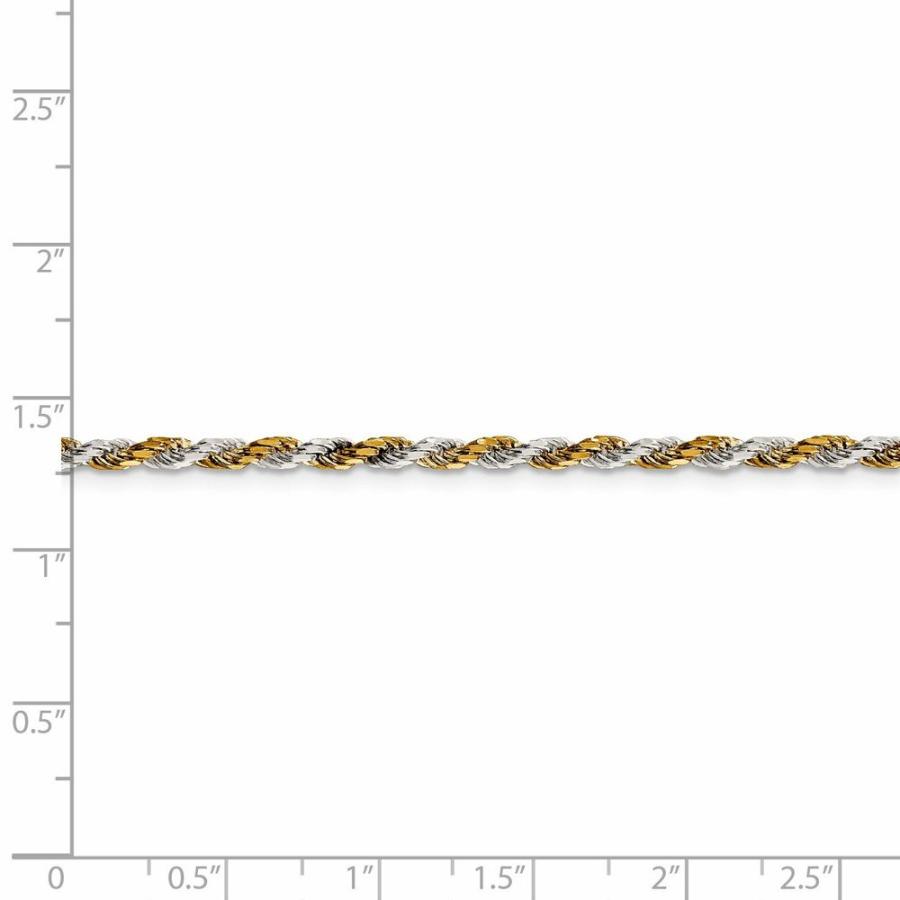 【並行輸入品】Solid 925 Sterling Silver & Vermeil 2.5mm Diamond Cut Rope Chain_9