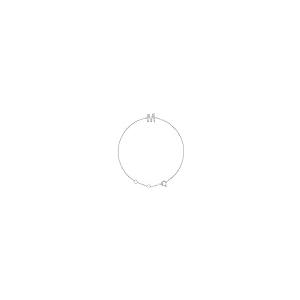 【並行輸入品】Sonia Jewels 0.07 Cttw ダイヤモンド アルファベット イニシャル 文字 M 6 7インチ ブレスレット (幅の画像