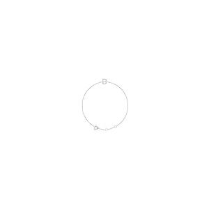 【並行輸入品】Solid 14k White Gold .07 Cttw Diamond Alphabet Initial Letter Bの画像