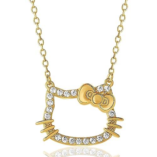 並行輸入品】ハローキティ サンリオ レディース CZ アウトライン