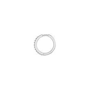 【並行輸入品】14k White Gold Diamond Hinged 15mm Single Hoop Earring (Only Oneの画像