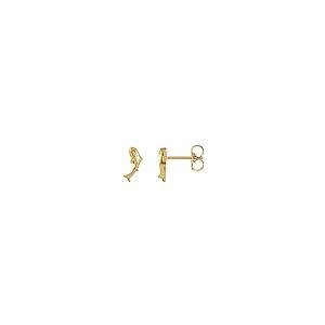 【並行輸入品】14k Yellow Gold Tiny Koi Fish Earrings (Left Side Only)の画像