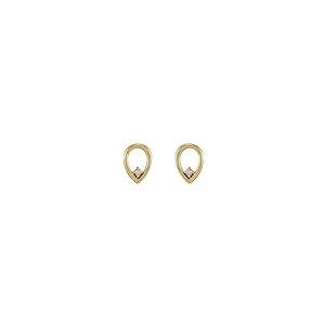 【並行輸入品】14k Yellow Gold Diamond Geometric Drop Dangle Earrings (.03 cttwの画像
