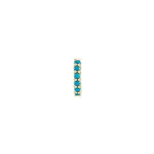 【並行輸入品】14k Yellow Gold Turquoise Hinged Single Hoop Earring (Only One Eの画像