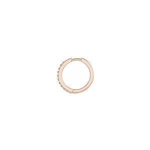【並行輸入品】14k Rose Gold Diamond Hinged 15mm Single Hoop Earring (Only Oneの画像