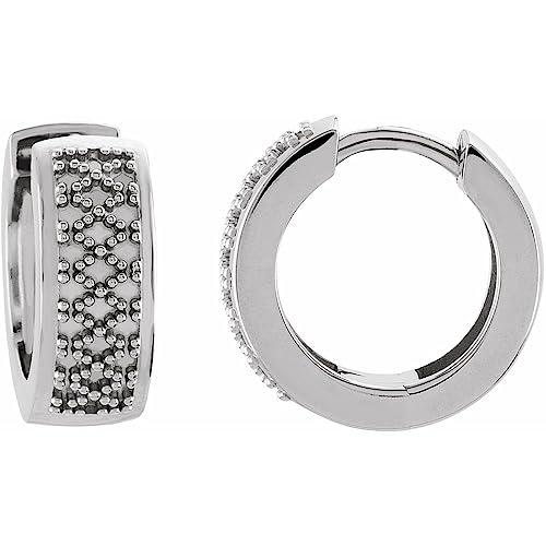 【並行輸入品】14k White Gold Hoop Earring Mounting (Only One Piece Sold, Not tの画像