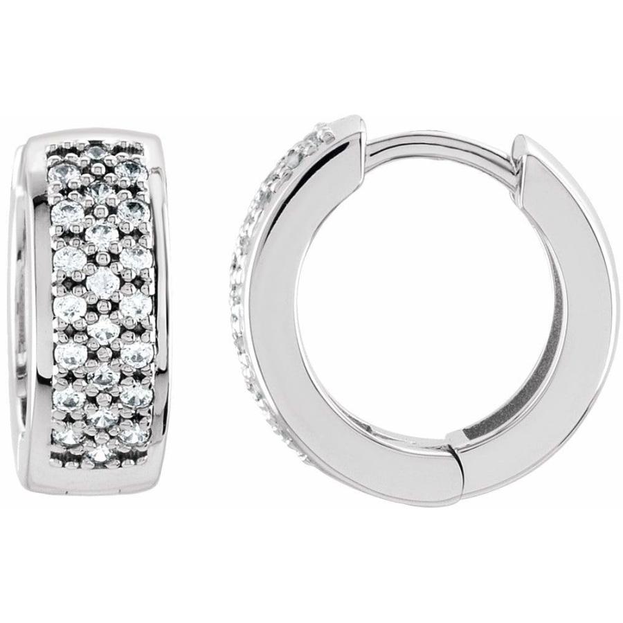 【並行輸入品】14k White Gold Hoop Earring Mounting (Only One Piece Sold, Not tの画像