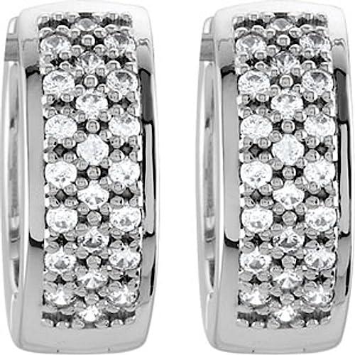【並行輸入品】14k White Gold Hoop Earring Mounting (Only One Piece Sold, Not tの画像