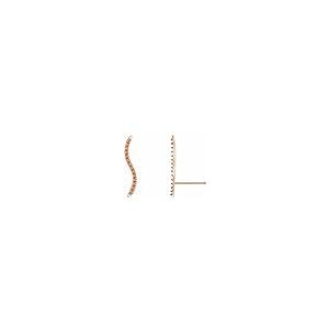 【並行輸入品】14k Rose Gold Ear Climber For Earrings Mounting (Right Side Mounの画像