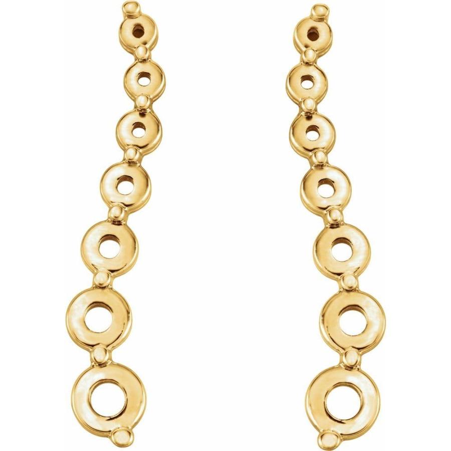 【並行輸入品】Semi Polished 10k Yellow Gold Journey Drop Dangle Earrings Mountの画像