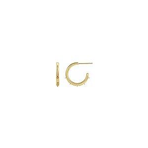 【並行輸入品】14k Yellow Gold Hoop Earring Mounting for 2mm Pearls (Only One Pの画像