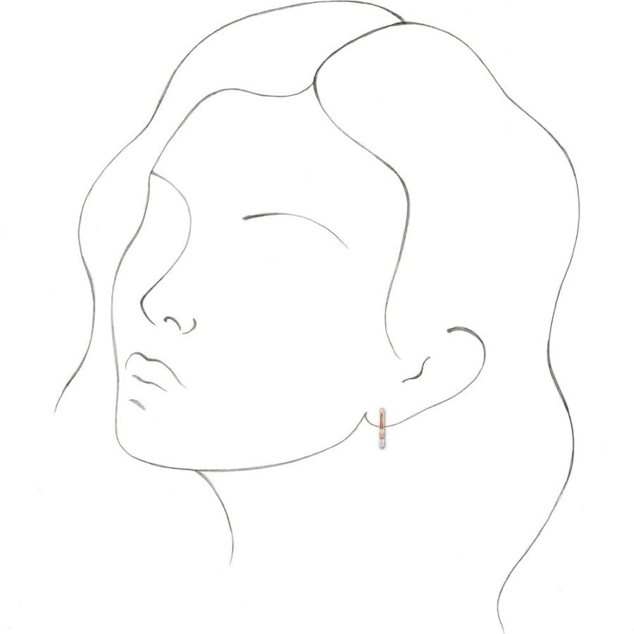 【並行輸入品】14k Yellow Gold Hoop Earring Mounting for 2mm Pearls (Only One Pの画像