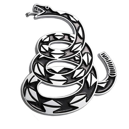 【並行輸入品】Dsycar 3D Metal Emblem Don't Tread on Me Car Sticker Gadsden Flaの画像