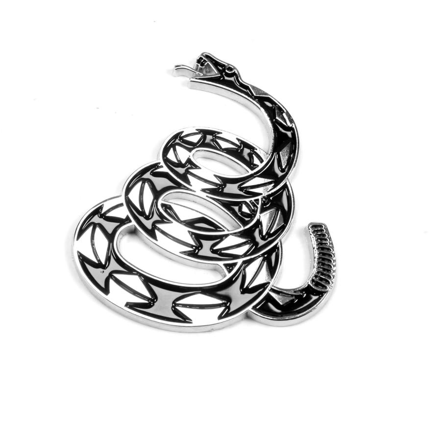 【並行輸入品】Dsycar 3D Metal Emblem Don't Tread on Me Car Sticker Gadsden Flaの画像