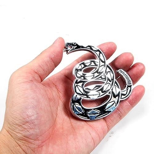 【並行輸入品】Dsycar 3D Metal Emblem Don't Tread on Me Car Sticker Gadsden Flaの画像