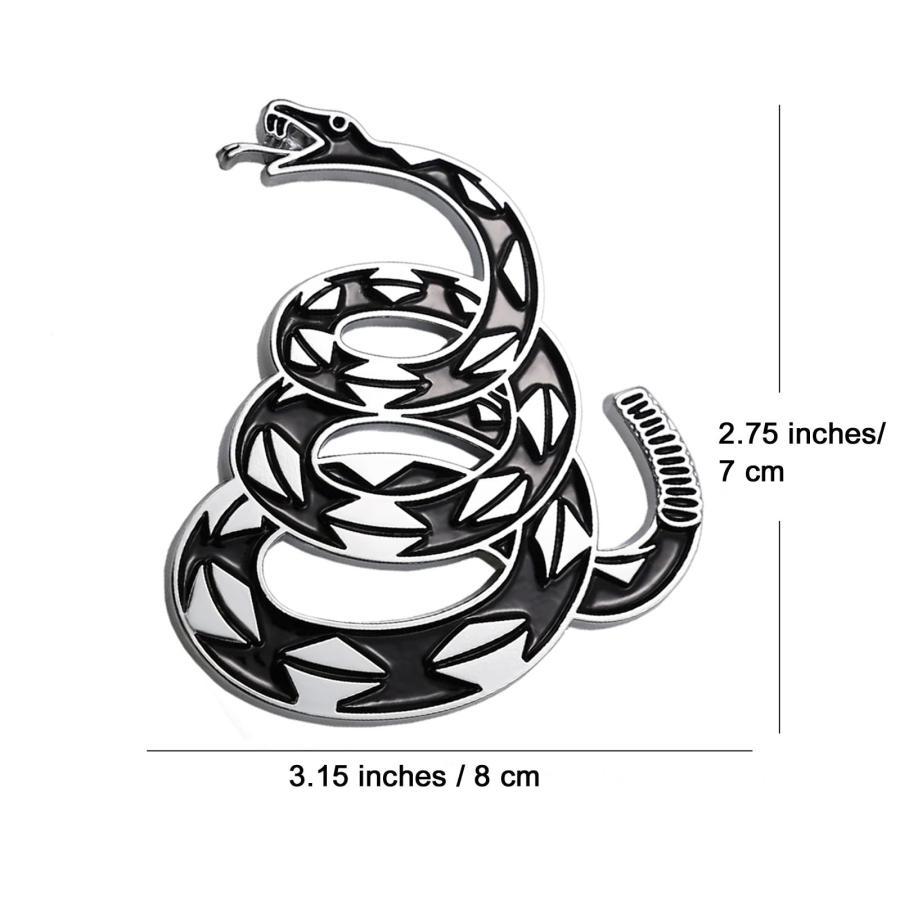 【並行輸入品】Dsycar 3D Metal Emblem Don't Tread on Me Car Sticker Gadsden Flaの画像