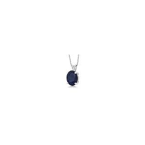 【並行輸入品】[Gem Stone King] 4.5カラット 天然 サファイア ネックレス レディース 14金 ホワイトゴールド K14 9月の画像