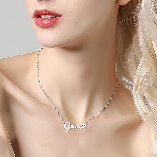 【並行輸入品】QL Jewelry カスタムネームネックレス 18Kゴールドメッキ ネームプレート カスタマイズジュエリーペンダント 女性へのギ_4