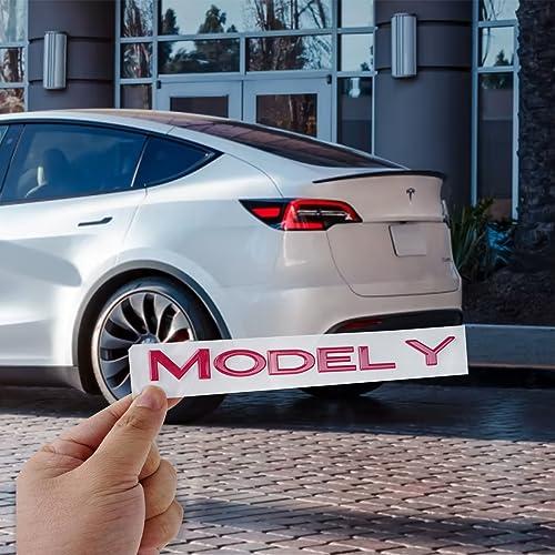 【並行輸入品】ONKENTET Model Y Pink Decal Emblem Sticker Compatible with Teslaの画像