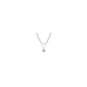【並行輸入品】Alangbudu Dainty Layered Initial Necklaces for Women Trendy， 14K_2