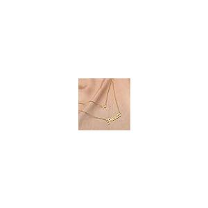 【並行輸入品】TACKAROR Layered Custom Name Necklace for Women 10K/14K/18K Goldの画像