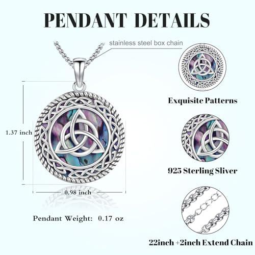 【並行輸入品】AUDINCEED ケルトノットネックレス 925スターリングシルバーペンダントネックレス ケルトノットネックレス ジュエリーネッ_7