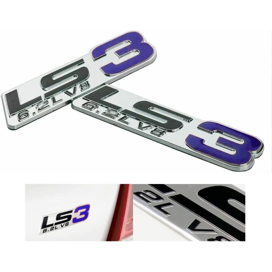 【並行輸入品】2Pc LS3 Emblem 6.2L V8 Engine Emblems Badge 3D Sticker Nameplateの画像