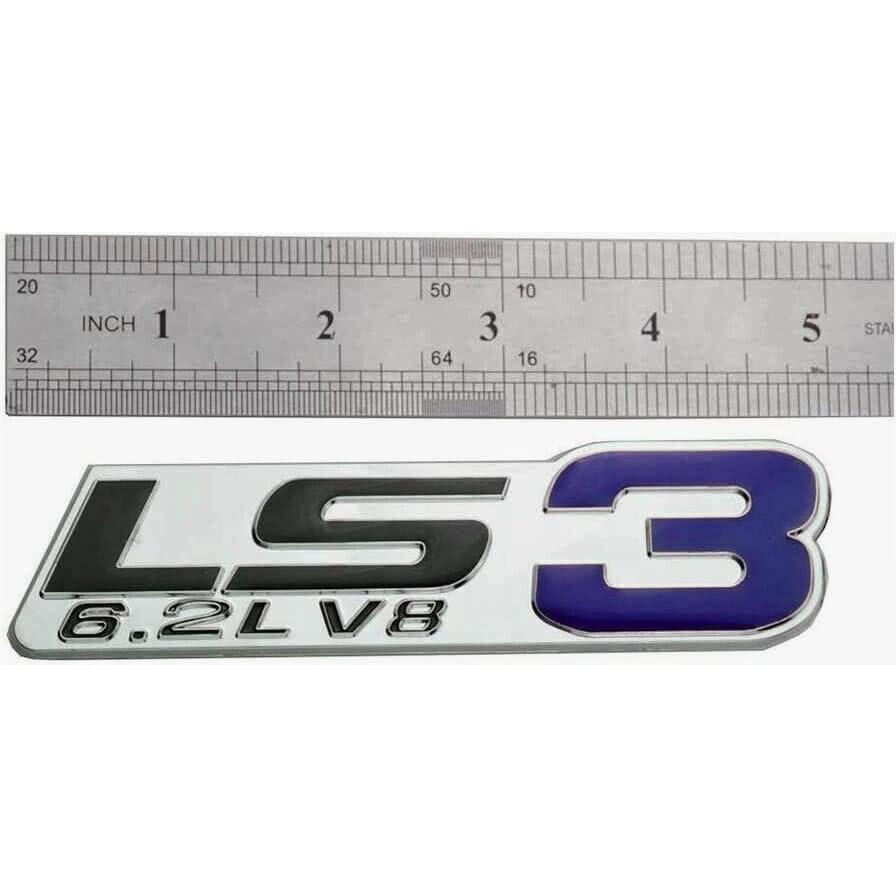 【並行輸入品】2Pc LS3 Emblem 6.2L V8 Engine Emblems Badge 3D Sticker Nameplateの画像