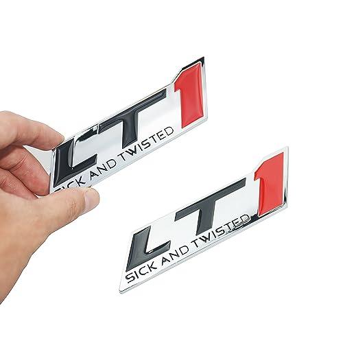 【並行輸入品】LT1 Sick and Twisted エンブレム エンジンバッジ 3D カーダッシュフェンダー トランク ロゴ ネームプレートの画像