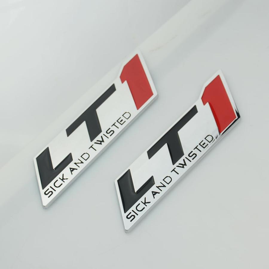 【並行輸入品】LT1 Sick and Twisted エンブレム エンジンバッジ 3D カーダッシュフェンダー トランク ロゴ ネームプレートの画像