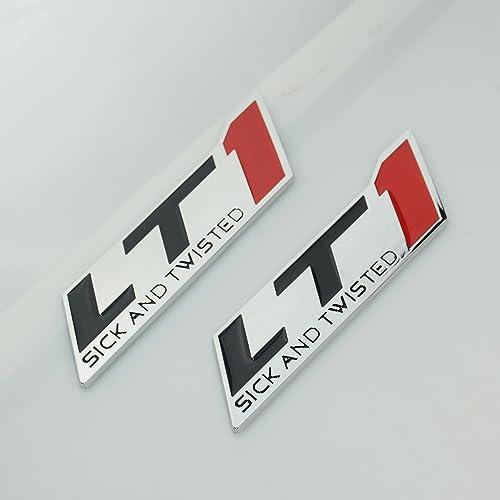 【並行輸入品】LT1 Sick and Twisted エンブレム エンジンバッジ 3D カーダッシュフェンダー トランク ロゴ ネームプレートの画像