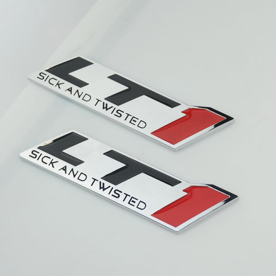 【並行輸入品】LT1 Sick and Twisted エンブレム エンジンバッジ 3D カーダッシュフェンダー トランク ロゴ ネームプレートの画像