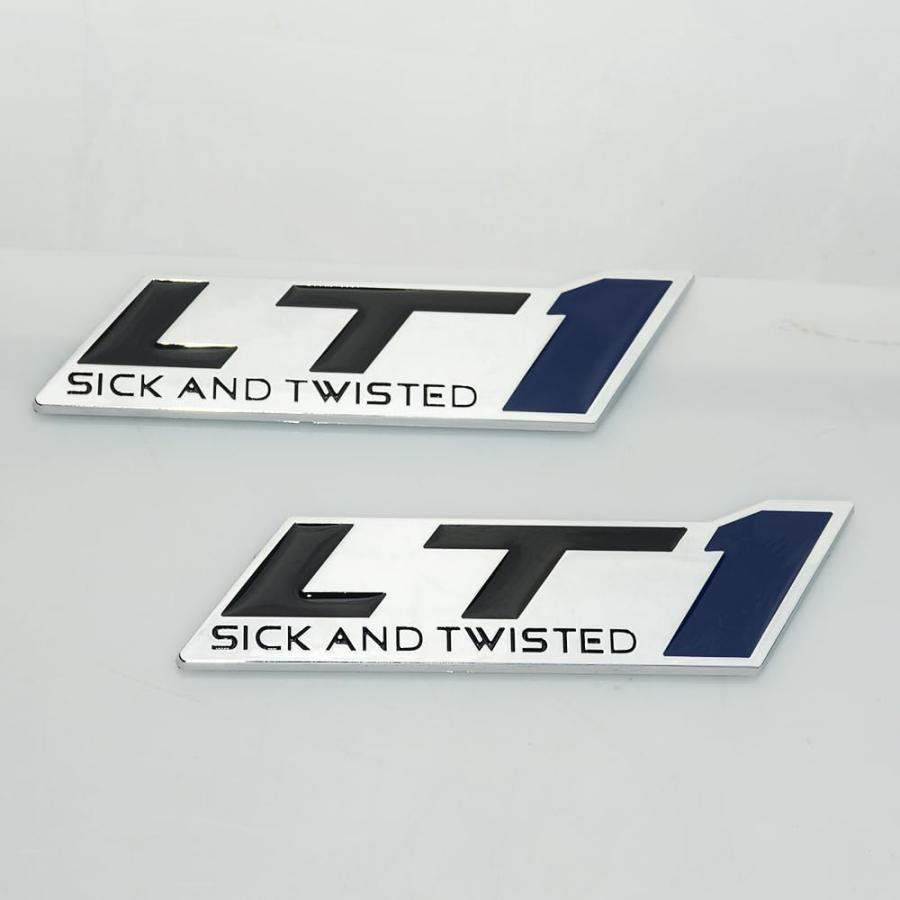 【並行輸入品】LT1 Sick and Twisted エンブレム エンジンバッジ 3D カーダッシュフェンダー トランクロゴ ネームプレートの画像
