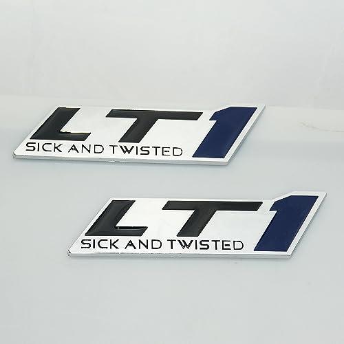 【並行輸入品】LT1 Sick and Twisted エンブレム エンジンバッジ 3D カーダッシュフェンダー トランクロゴ ネームプレートの画像