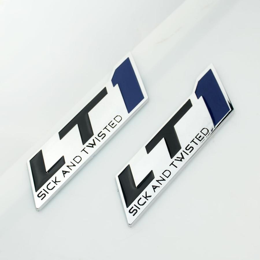【並行輸入品】LT1 Sick and Twisted エンブレム エンジンバッジ 3D カーダッシュフェンダー トランクロゴ ネームプレートの画像